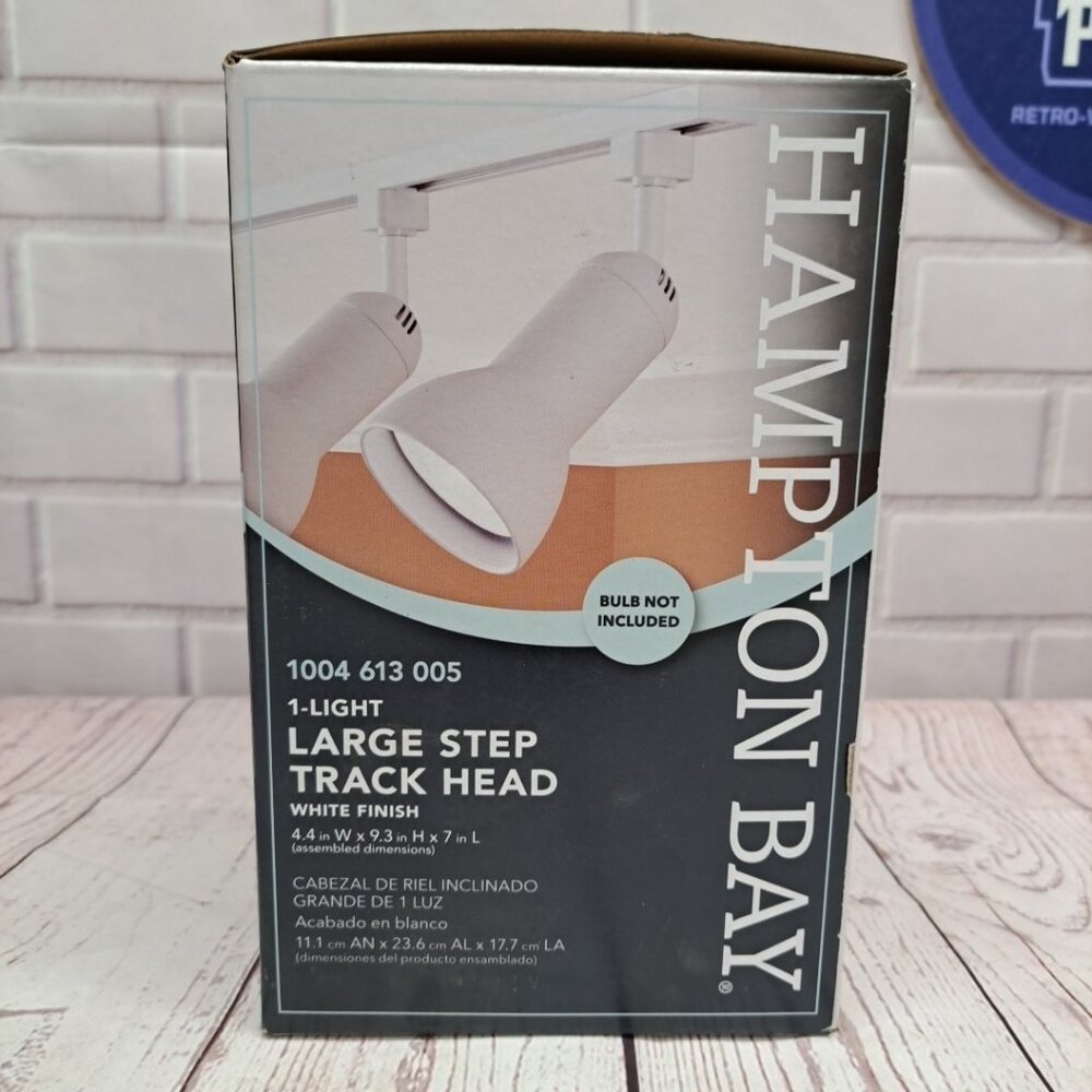 Hampton Bay 1- Light Large Step‎ Track Head White Finish Par30/BR30